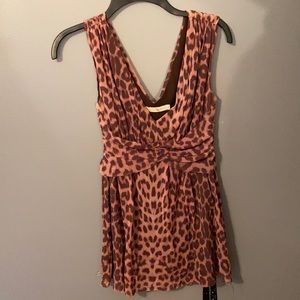 CHEETA MINI DRESS | DEEP V